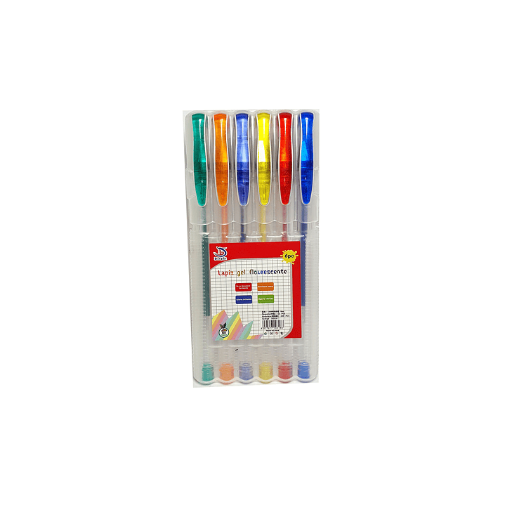 Set Lápices Gel Con Glitter 2