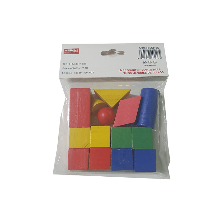 Set Figuras Geométricas De Madera 2