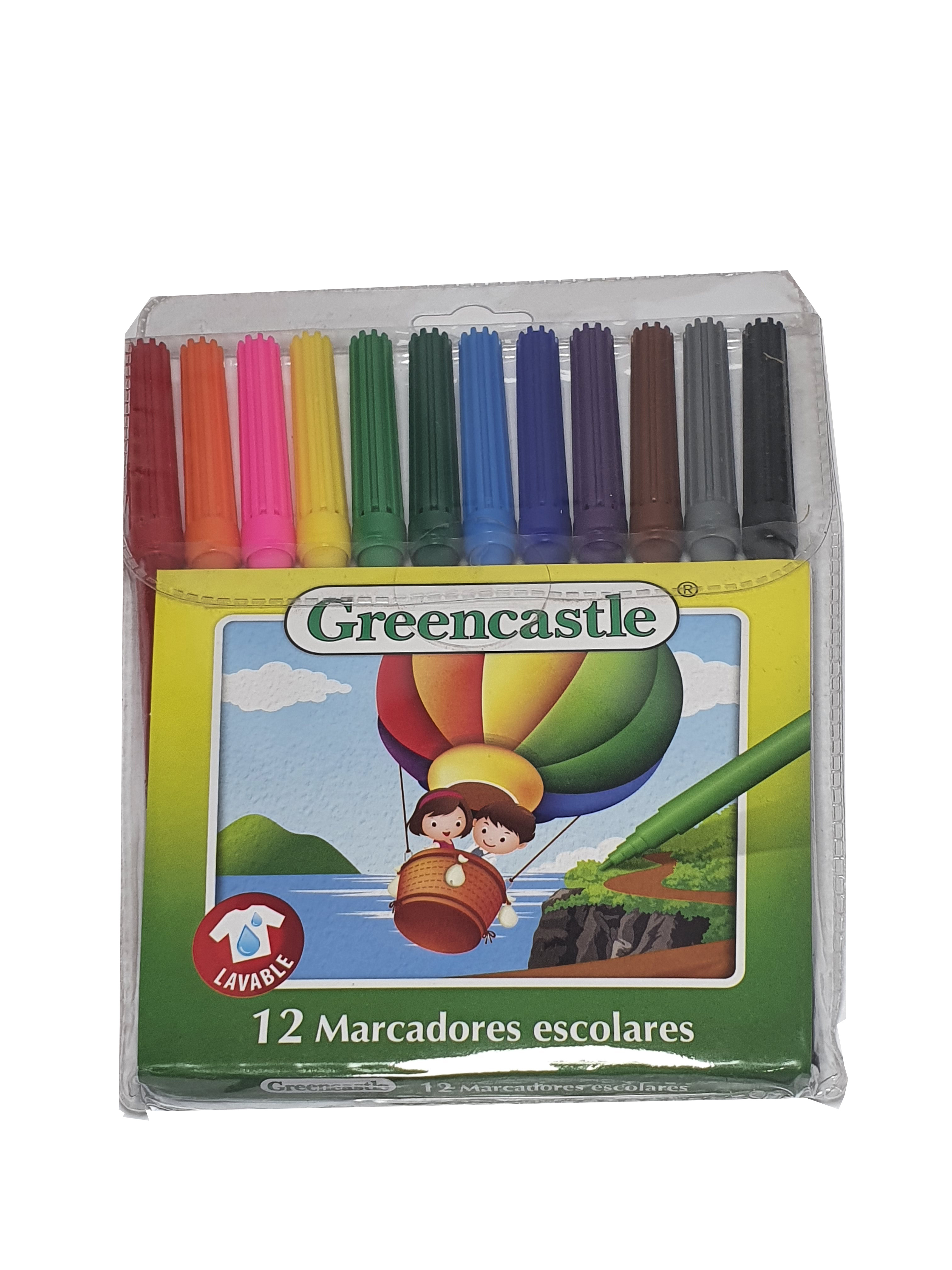 Lápices scripto Greencastle 12 colores lavable