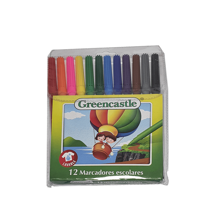 Lápices scripto Greencastle 12 colores lavable 1