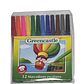 Lápices scripto Greencastle 12 colores lavable - Miniatura 1