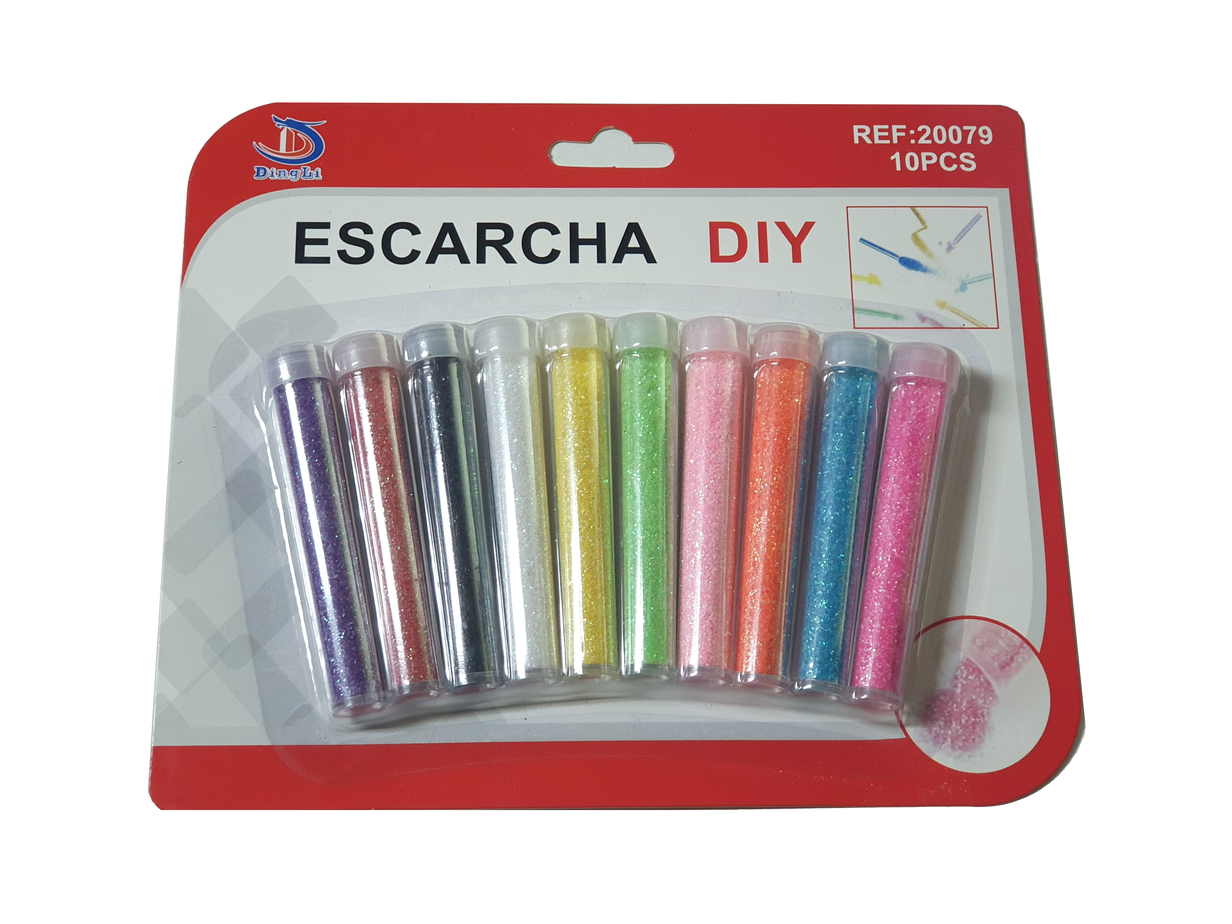Set escarcha 10 colores Fluor