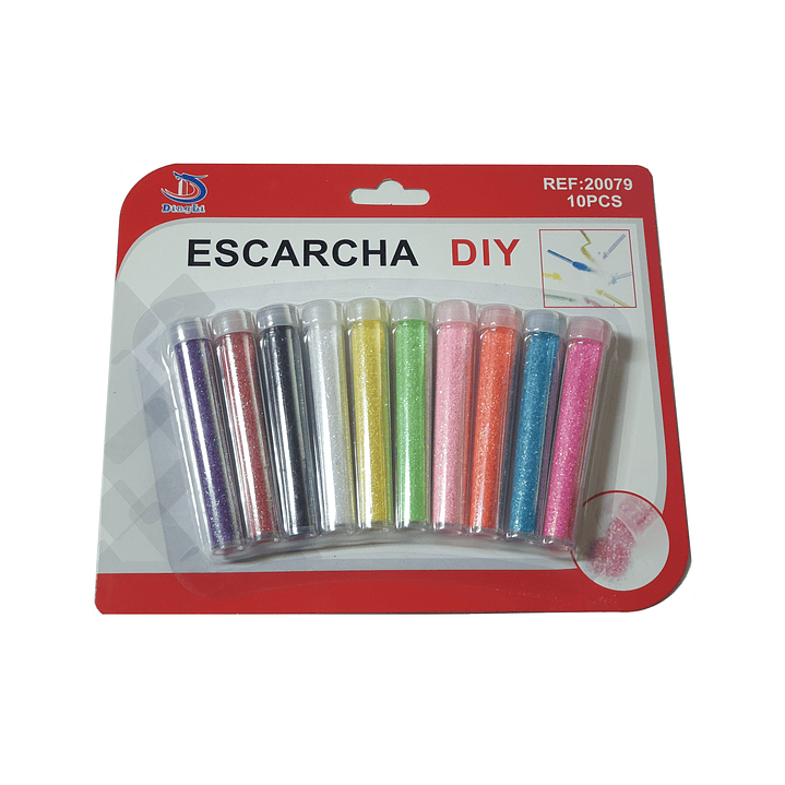 Set escarcha 10 colores Fluor 1