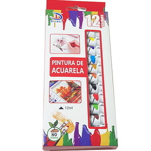 Pintura de acuarela 12 colores