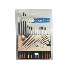 Set 15 Pinceles Variados Tamaños