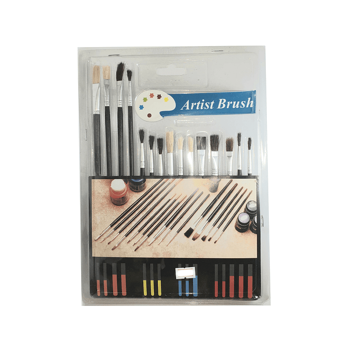 Set 15 Pinceles Variados Tamaños 1