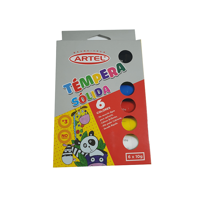 Tempera Solida 6 colores Artel 1