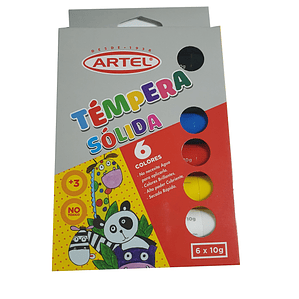 Tempera Solida 6 colores Artel