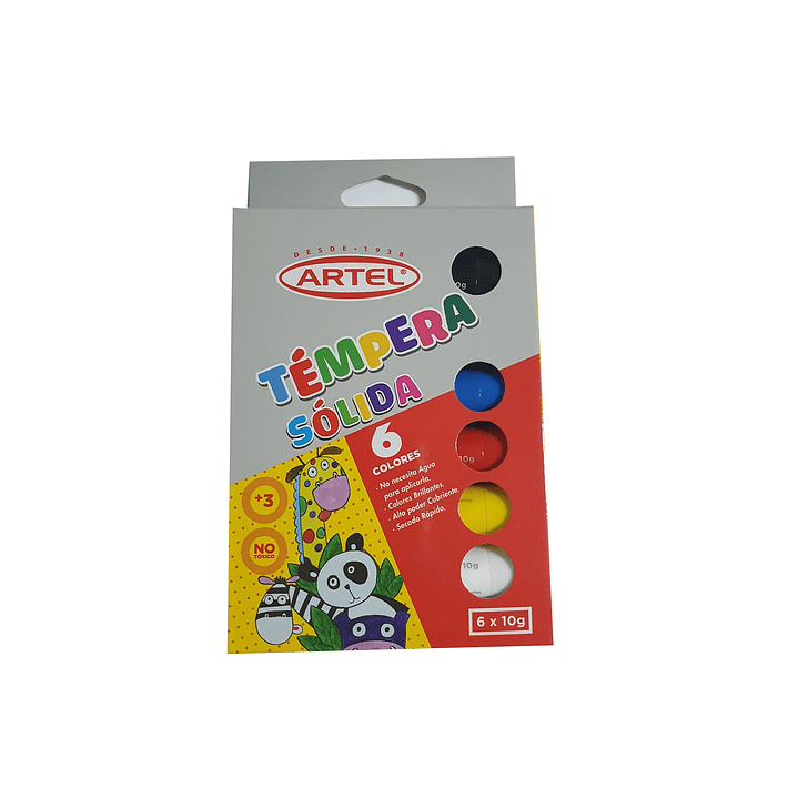 Tempera Solida 6 colores Artel 3