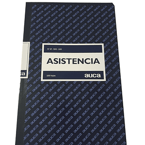 Libro de asistencia Auca 100hjs Tapa blanda