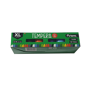 Tempera torre XL 12 colores lavable