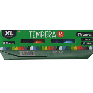 Tempera torre XL 12 colores lavable