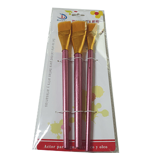 set 3 pinceles planos grandes