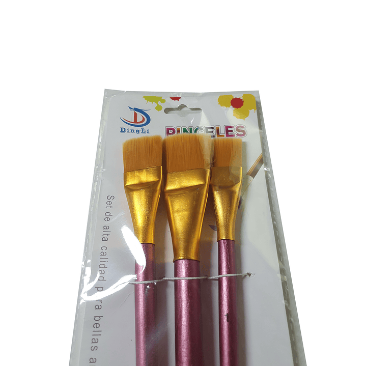 set 3 pinceles planos grandes 2