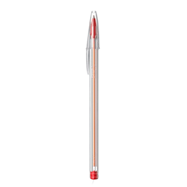 Lápiz Bic Cristal Rojo Punta Fina