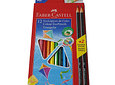 Lápices de colores Faber-Castell 12 colores + 2 Lápices grafito
