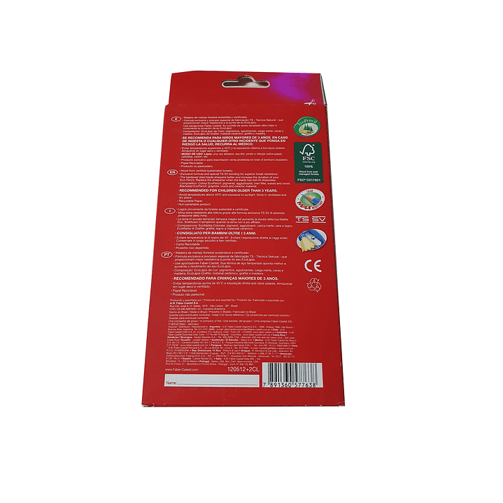 Lápices de colores Faber-Castell 12 colores + 2 Lápices grafito 2