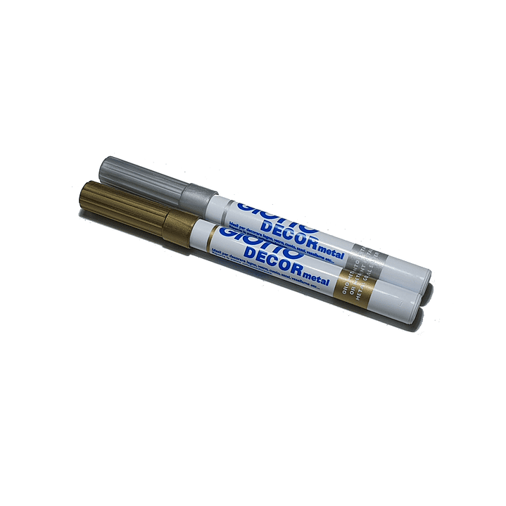 Set plumón dorado y plateado Giotto 1