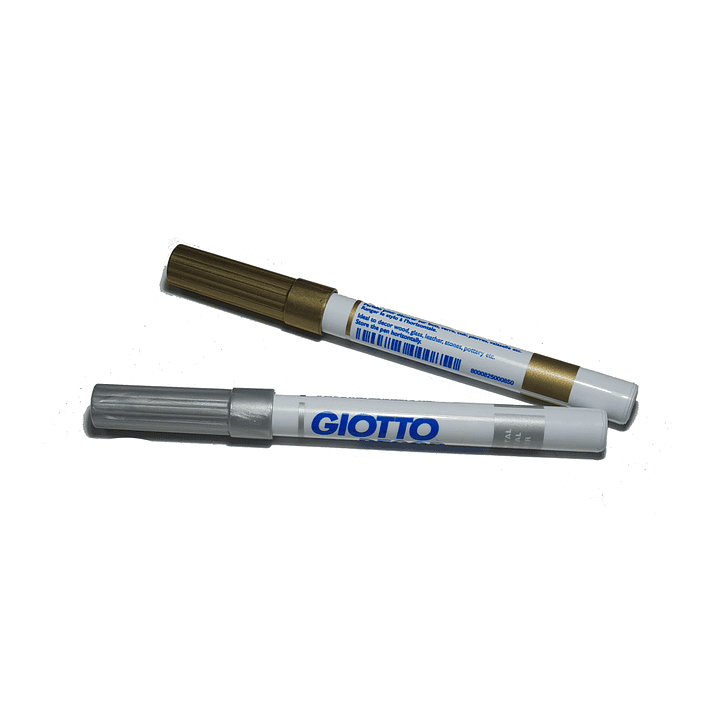 Set plumón dorado y plateado Giotto 4