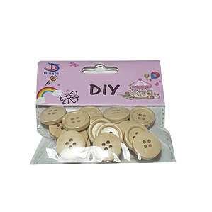 Botones de madera color natural 2cm de diametro