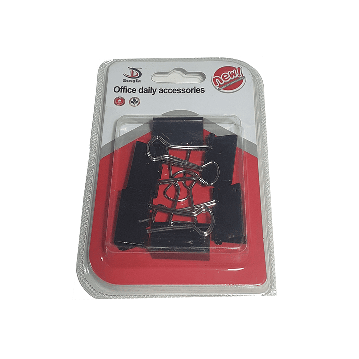 Clip Metálico 2.5 cm de Ancho 6 Unidades Binder clip 1