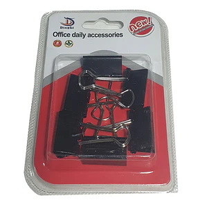 Clip Metálico 2.5 cm de Ancho 6 Unidades Binder clip