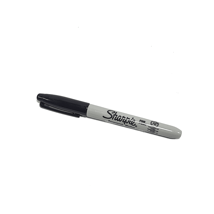 Plumón marcador sharpie Punta fina Negro 2