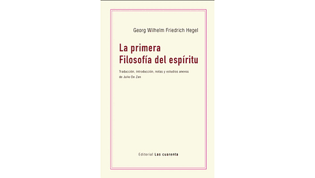 La primera filosofía del espíritu