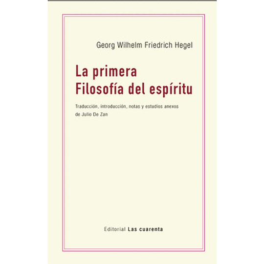 La primera filosofía del espíritu