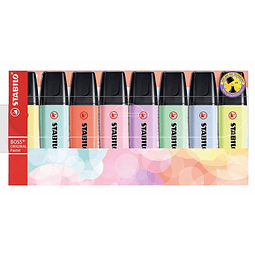 Destacadores Pastel 8 colores Stabilo Boss