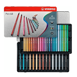 Set Stabilo 40 Colores Pen 68