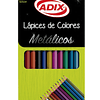 Lápices 12 colores metálicos Adix