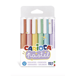 Destacadores 6 colores Pastel Carioca