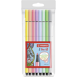 Set Stabilo Pen 68 8 Colores Pastel