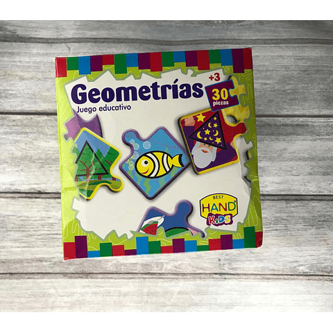 Juego Didáctico Figuras Geométricas 30 Piezas Hand Kids 