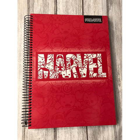 Cuaderno Triple 150 Hojas Marvel Kawaii Proarte