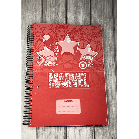 Cuaderno Triple 150 Hojas Marvel Kawaii Proarte