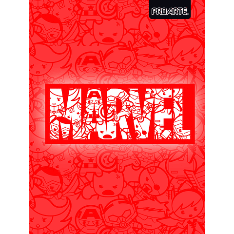 Cuaderno Triple 150 Hojas Marvel Kawaii Proarte