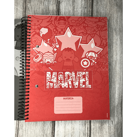 Cuaderno Medio Oficio 150 Hojas Marvel Kawaii Proarte