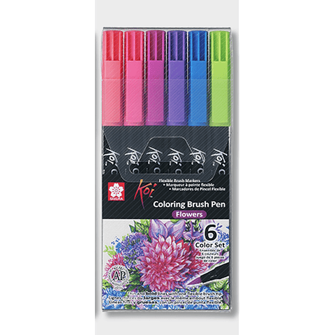 Set Koi Brush Pen 6 Colores Sakura