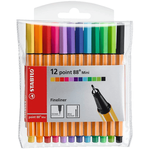 Set Stabilo Point 88 Mini 12 colores