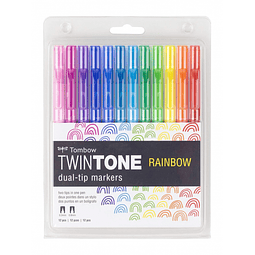 Twintone Dual Rainbow 12 Colores Tombow
