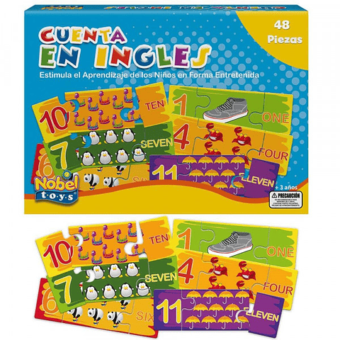 Juego de Salon Cuenta en Ingles  48 Piezas Nobel Toys