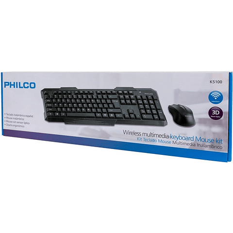 Kit Teclado Mouse Inalambrico K5100 Philco