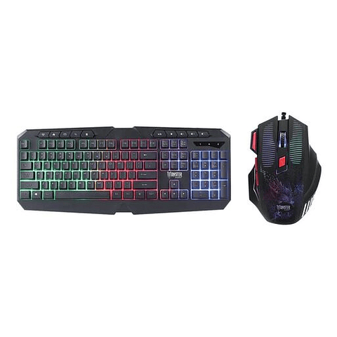 Kit Teclado Mouse Gamer Crew Monster