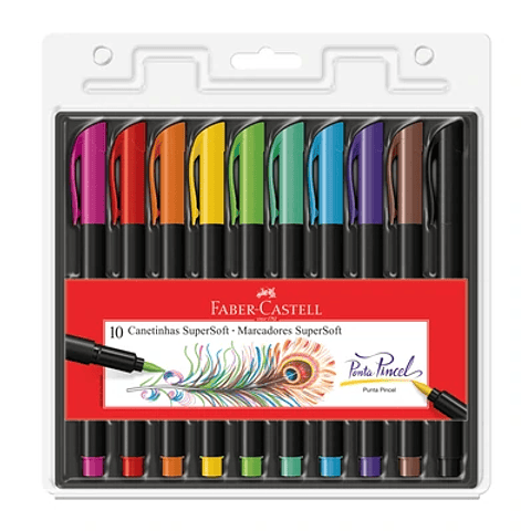 Brush Pen 10 Colores Faber Castell