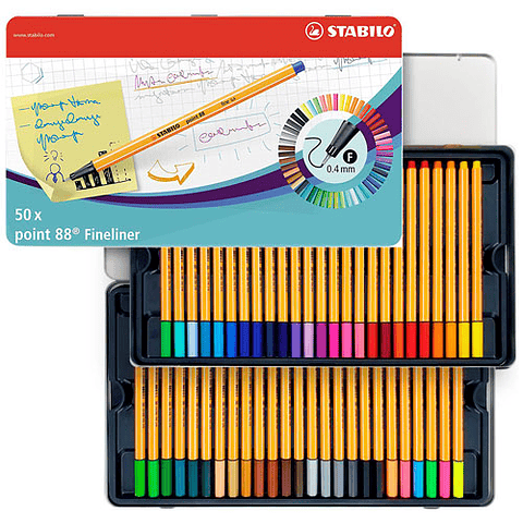 Set Stabilo Point 88 50 colores