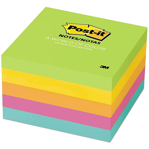 Post It 76x76mm 500 Hojas 5 Colores 3M