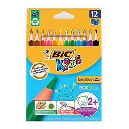 Lápiz 12 Colores Jumbo Triangular Bic 
