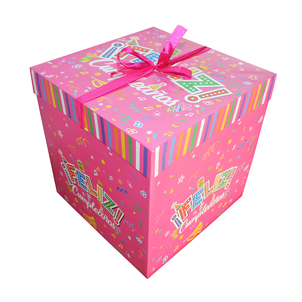 Caja de Regalo Feliz Cumpleaños Rosada